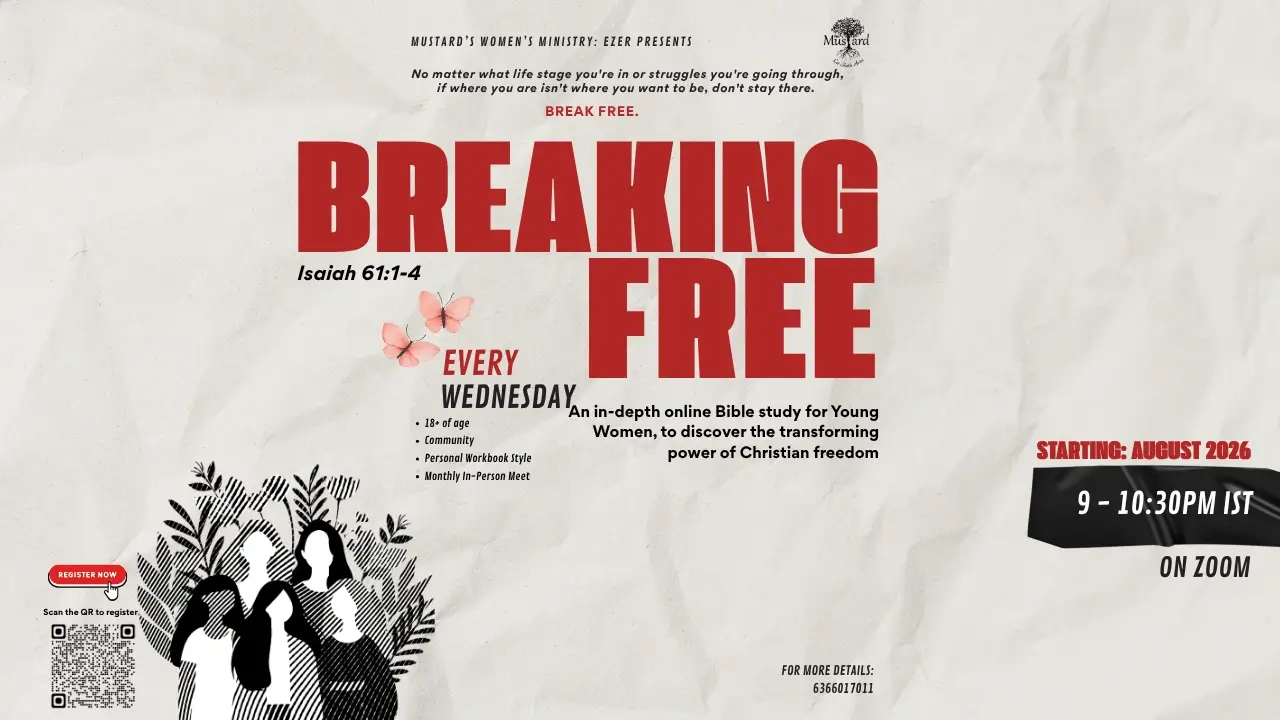 Break Free: An in-depth online Bible study for Young Women, to discover the transforming power of Christian freedom.